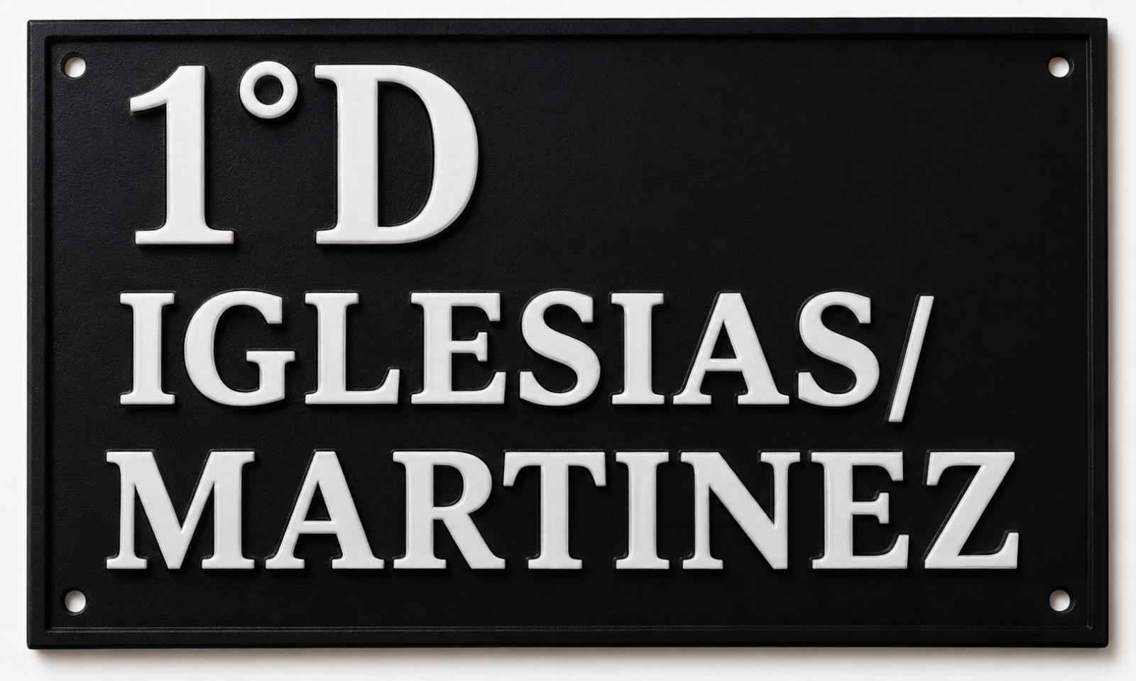 Carteles con apellidos impresos en 3D