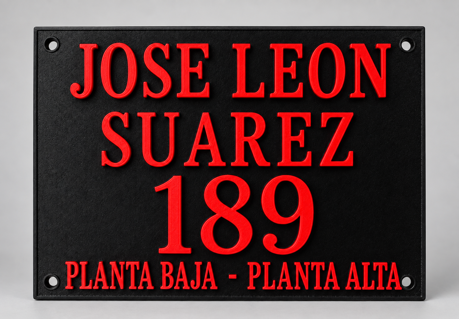 Carteles con letras de color impresos en 3D