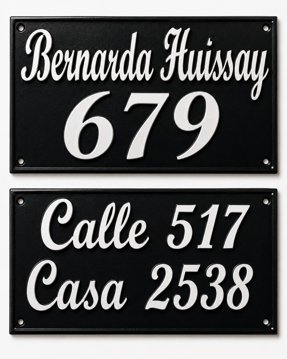 Carteles con letra cursiva impresos en 3D