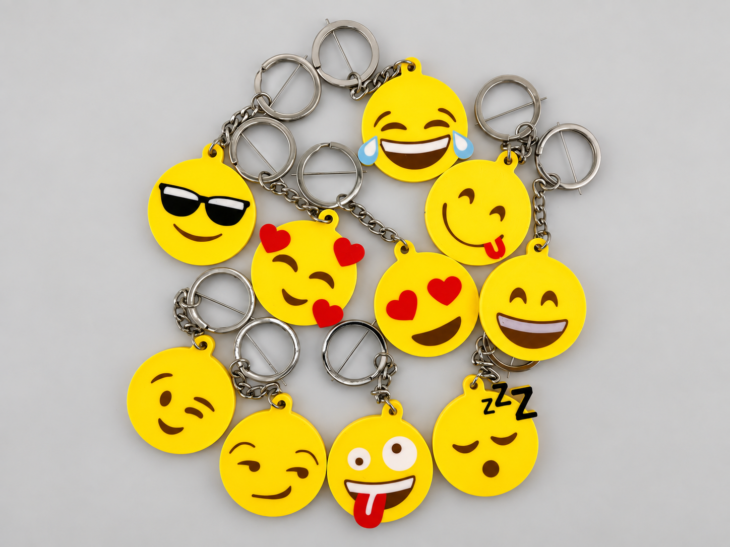 Llaveros de emojis impresos en 3D